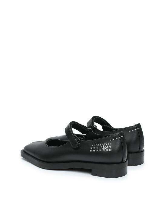 Туфли с белым лого, черные MM6 , арт.  | Фото 3