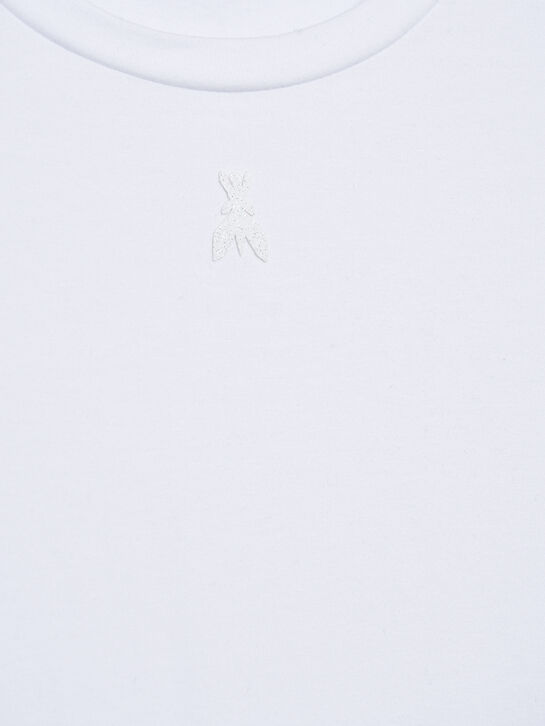 Футболка с лого в тон, белая Patrizia Pepe , арт.  | Фото 3