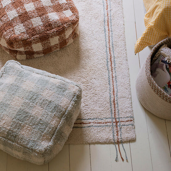 Подушка-пуф Шахматы серо-голубой 20х40х40 см Lorena Canals , арт.  | Фото 6