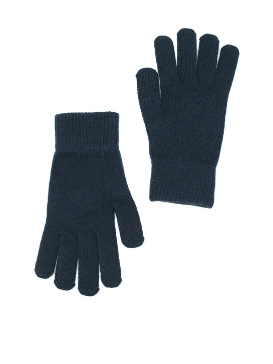 Перчатки из шерсти и кашемира, синие Yves Salomon , арт.  | Фото 2