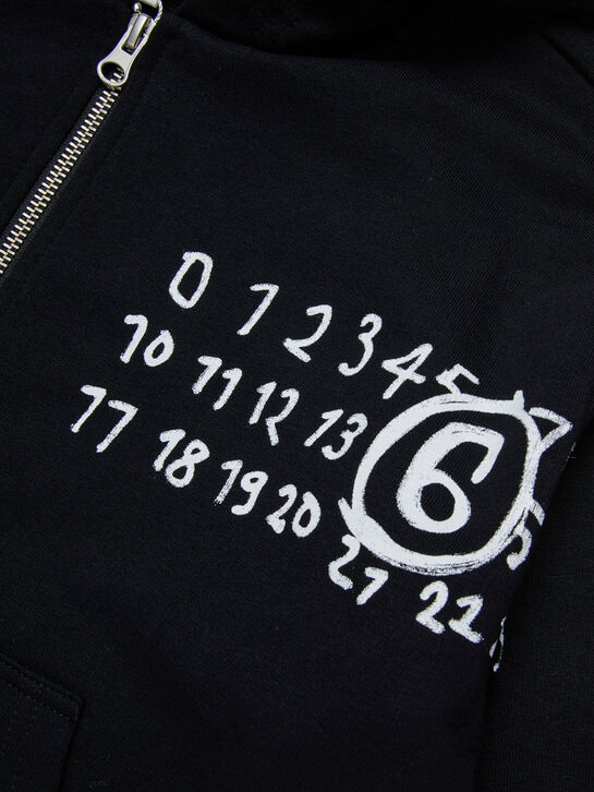 Спортивная куртка с капюшоном, черная MM6 , арт.  | Фото 3