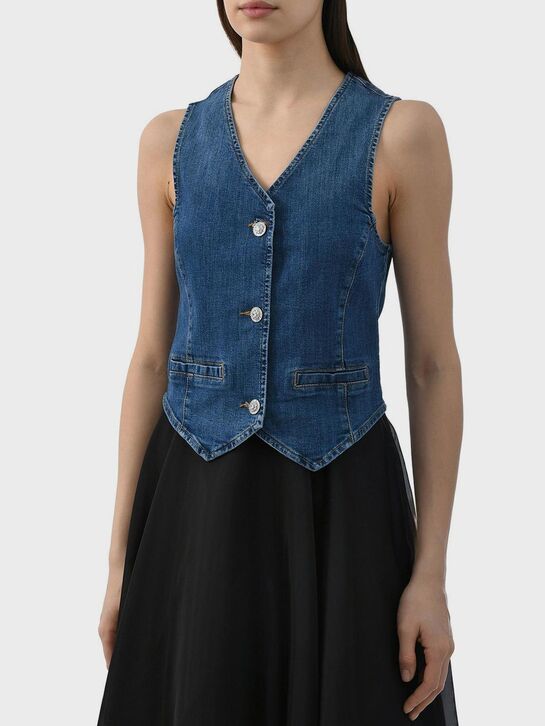 Джинсовый жилет, синий ALINE , арт.  | Фото 8