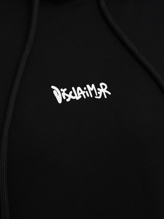 Толстовка-худи с розовым лого, черная Disclaimer , арт.  | Фото 3