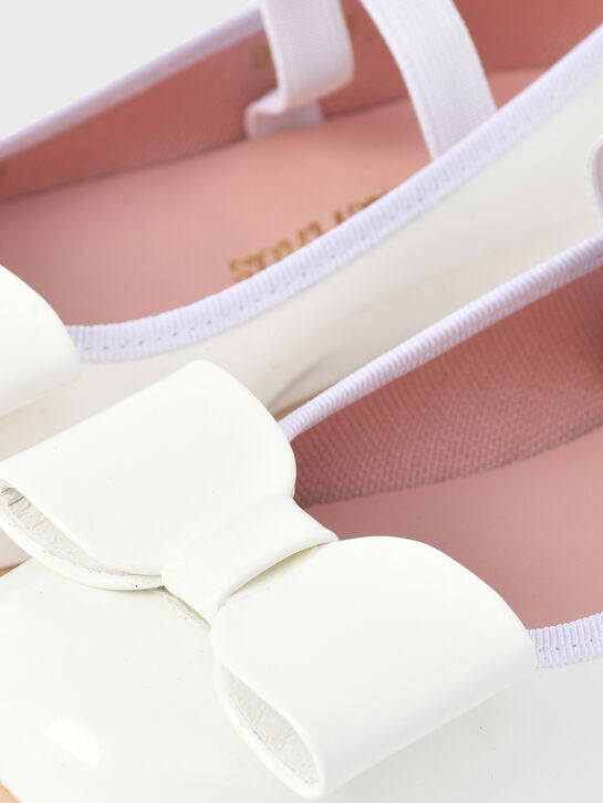 Туфли с кожаным бантом, белые Pretty Ballerinas , арт.  | Фото 7