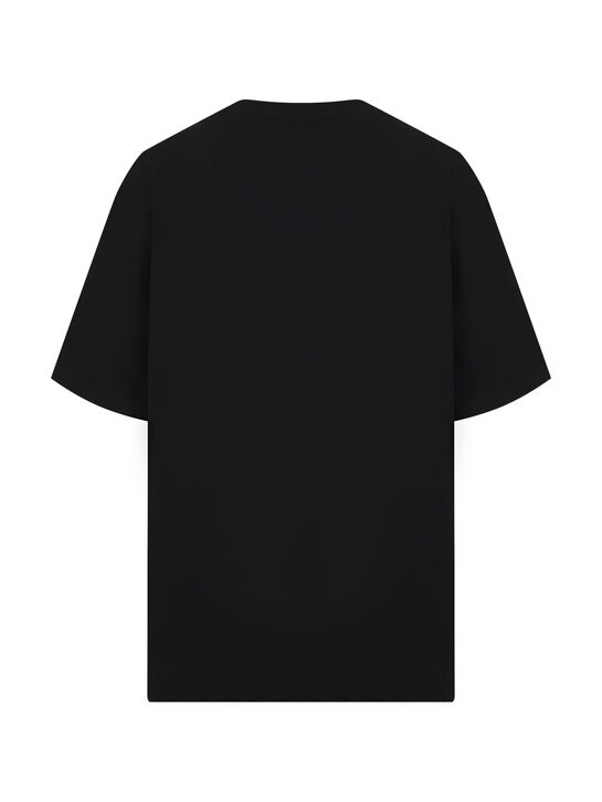 Футболка с лого в стразах, черная Disclaimer , арт.  | Фото 2