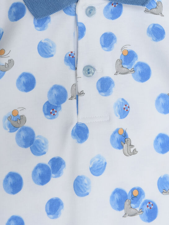 Песочник, сплошной принт синие шары Monnalisa , арт.  | Фото 3