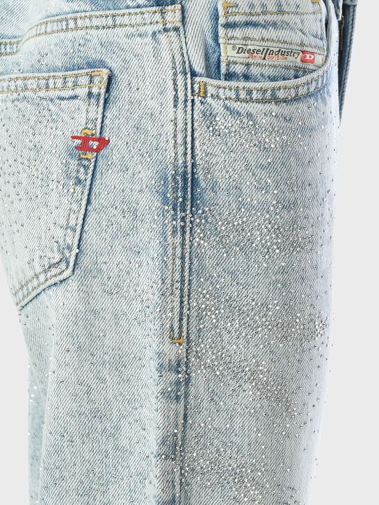 Джинсы в стразах, голубые Diesel , арт.  | Фото 3