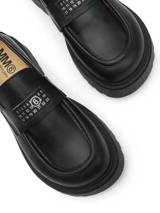 Лоферы с лого, черные MM6 , арт.  | Фото 5