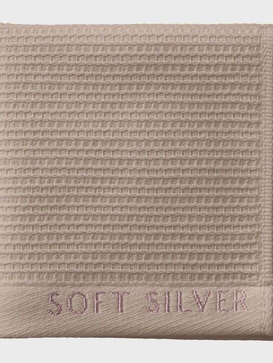 Полотенце антибактериальное массажное для лица 30х30см Double touch Soft Silver , арт.  | Фото 2