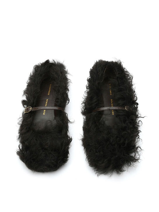 Туфли с отделкой из овчины, черные Dorothee Schumacher , арт.  | Фото 4
