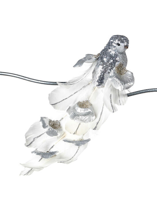 Декоративная птица с пайетками и длинным хвостом, 34 см Goodwill , арт.  | Фото 1