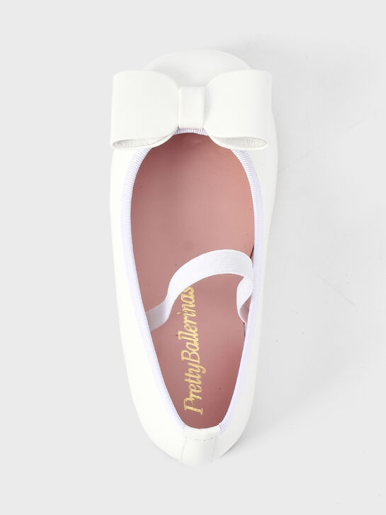 Туфли с кожаным бантом, белые Pretty Ballerinas , арт.  | Фото 4