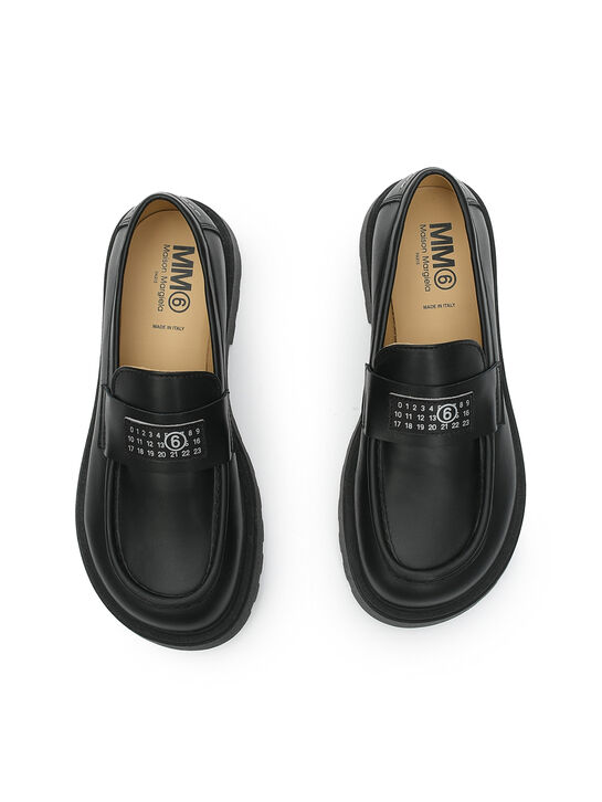 Лоферы с лого, черные MM6 , арт.  | Фото 4