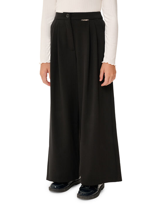Брюки-палаццо, черные TWINSET , арт.  | Фото 3