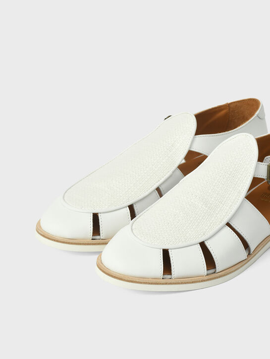 Босоножки закрытые, белые Gallucci , арт.  | Фото 6