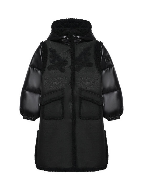 Пальто из эко-меха, черное Ermanno Scervino , арт.  | Фото 2