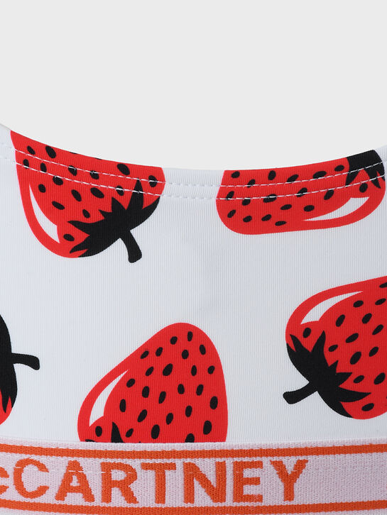 Купальник раздельный с принтом клубники, белый Stella McCartney , арт.  | Фото 6