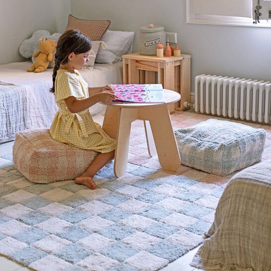 Подушка-пуф Шахматы серо-голубой 20х40х40 см Lorena Canals , арт.  | Фото 2