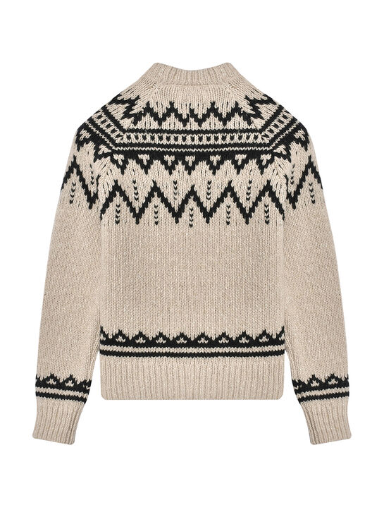 Свитер с черным орнаментом, бежевый The New Society , арт.  | Фото 3