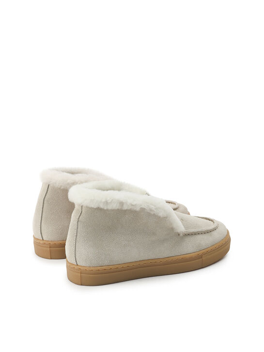 Ботинки низкие с меховой отделкой, белые Gallucci , арт.  | Фото 3