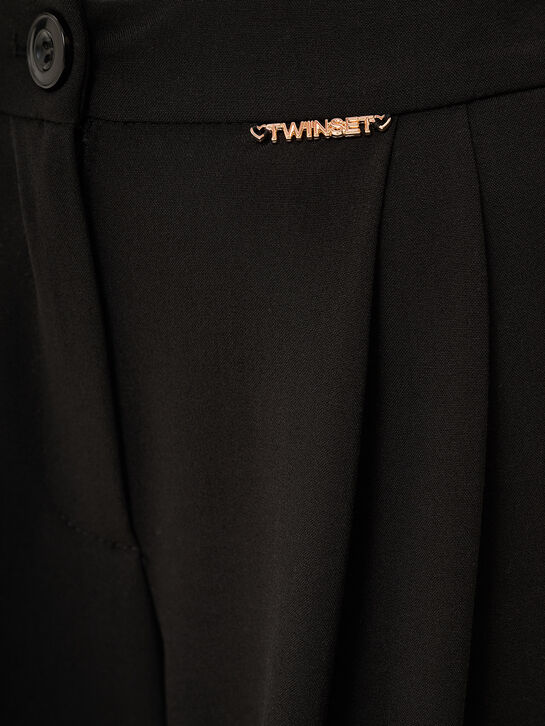 Брюки-палаццо, черные TWINSET , арт.  | Фото 4