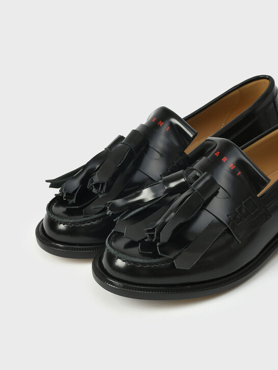 Лоферы с кисточками, черные MARNI , арт.  | Фото 4