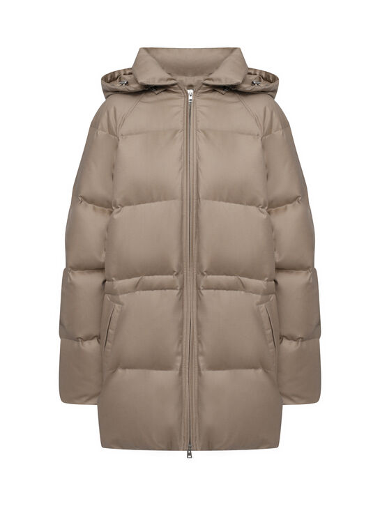 Куртка с воротником из лисы, светло-бежевая Yves Salomon , арт.  | Фото 8