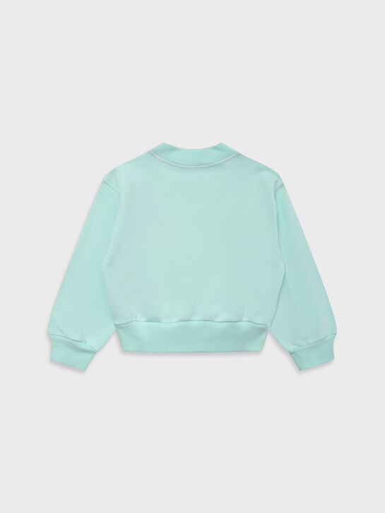 Свитшот укороченный, бирюзовый MARNI , арт.  | Фото 2