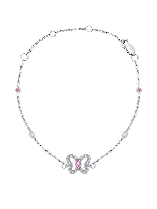 Браслет Бабочка с розовым камнем Sneak Peek , арт.  | Фото 1