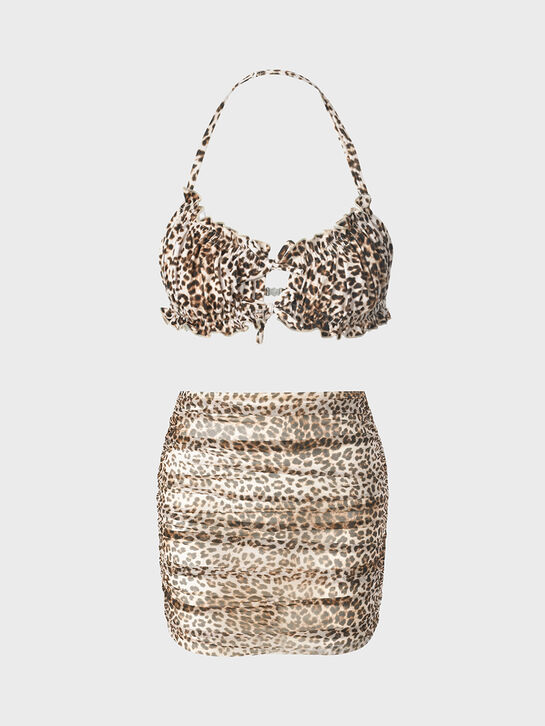 Купальник с парео, леопардовый Monnalisa , арт.  | Фото 1