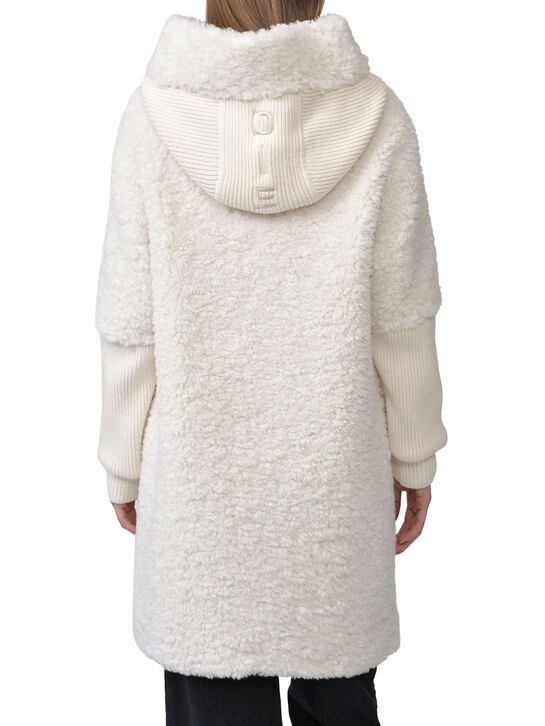 Пальто укороченное из эко-меха, белое Diego M , арт.  | Фото 4