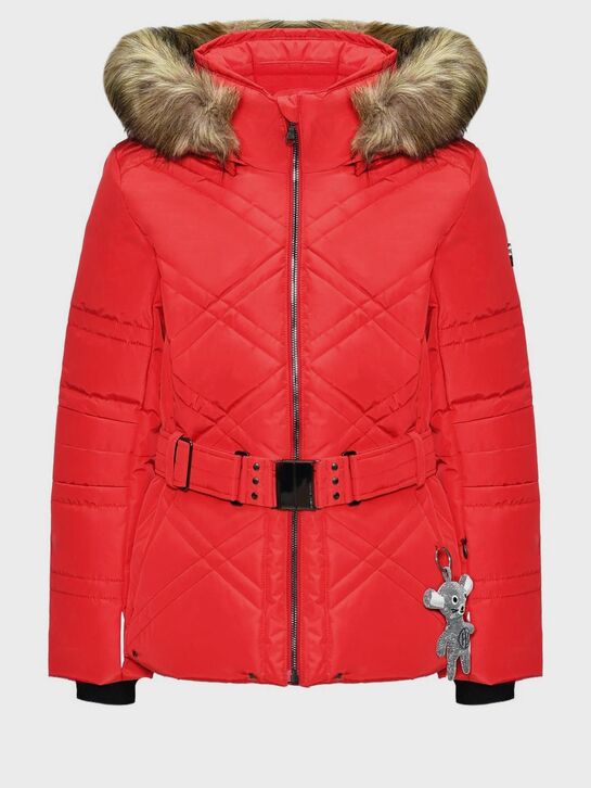 Стеганая куртка с меховой отделкой, красная Poivre Blanc , арт.  | Фото 1