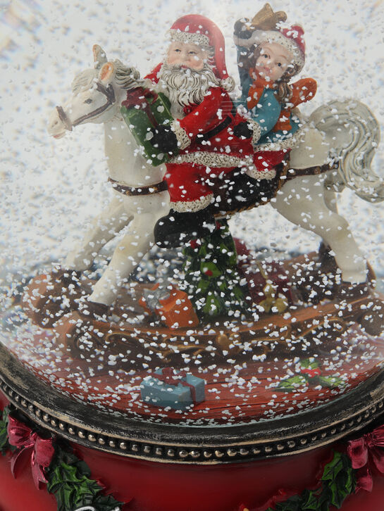 Шар &quot;Санта на лошадке-качалке&quot;, &quot;Двенадцать дней Рождества&quot;, 20 см Musicboxworld , арт.  | Фото 5