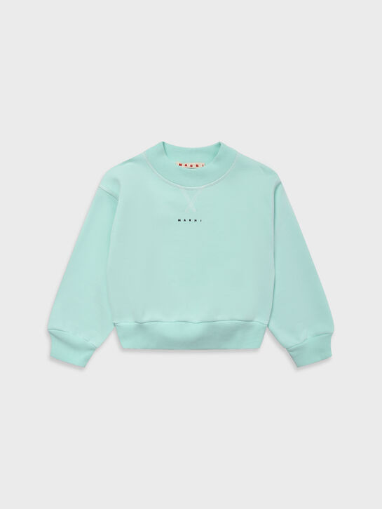 Свитшот укороченный, бирюзовый MARNI , арт.  | Фото 1