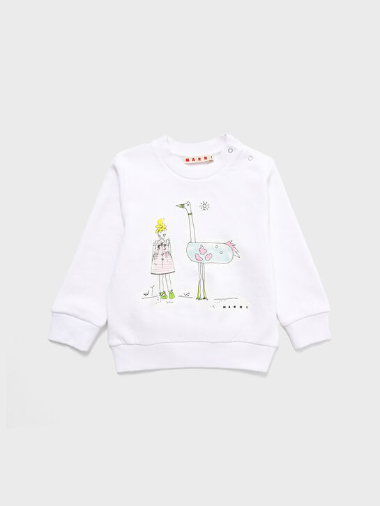 Свитшот с рисованным принтом MARNI , арт.  | Фото 1