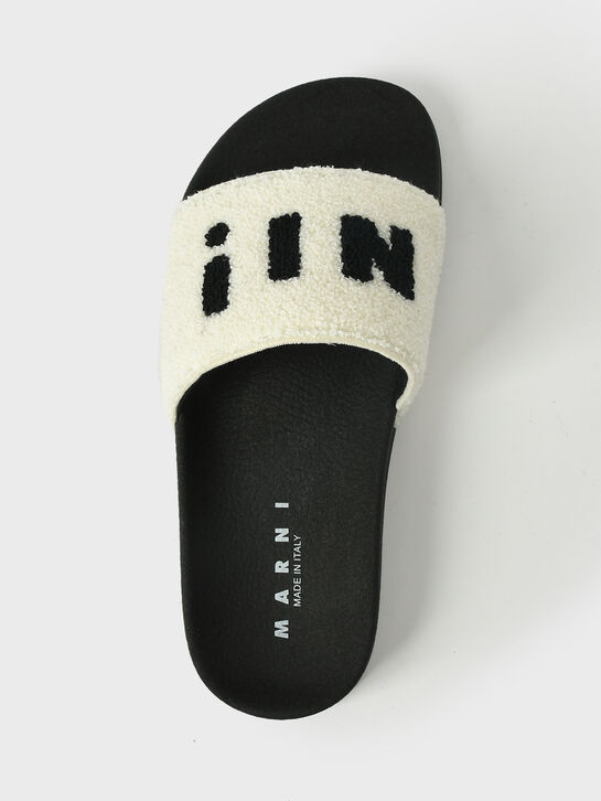 Шлепанцы махровые, черный лого MARNI , арт.  | Фото 6