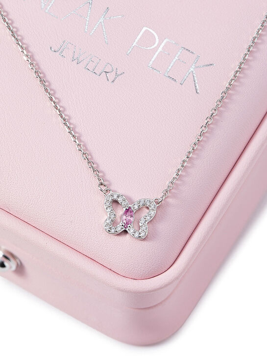 Колье Бабочка с розовым камнем Sneak Peek , арт.  | Фото 5