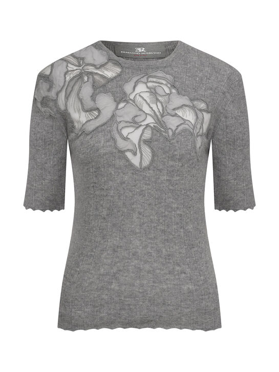 Джемпер с короткими рукавами, серый Ermanno Scervino , арт.  | Фото 1