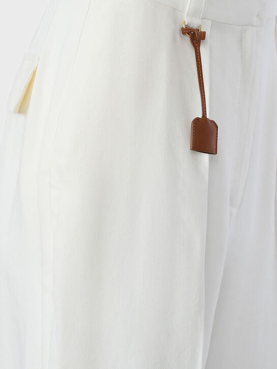 Брюки-палаццо, белые Elisabetta Franchi , арт.  | Фото 6