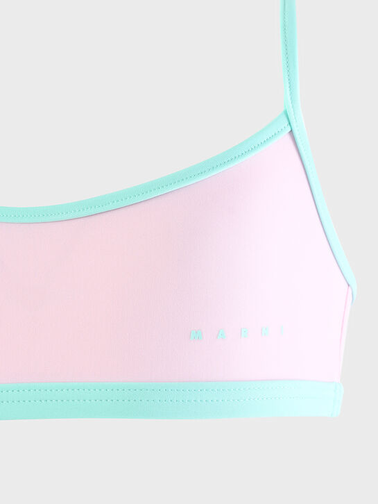 Купальник с бирюзовой окантовкой, розовый MARNI , арт.  | Фото 3