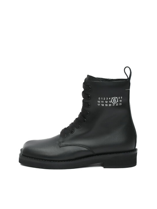 Ботинки с флисовой подкладкой, черные MM6 , арт.  | Фото 1