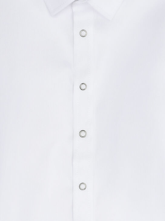 Белая рубашка с трикотажной спинкой KengLabel , арт.  | Фото 3