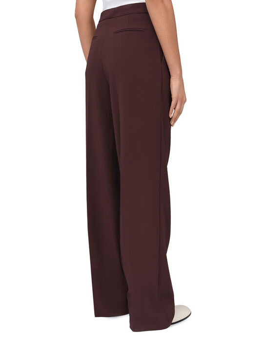 Брюки с защипами, бордовые Elisabetta Franchi , арт.  | Фото 5