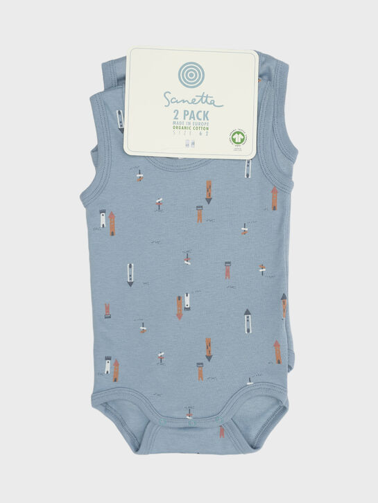 Боди-майка 2 шт, голубой Sanetta , арт.  | Фото 1