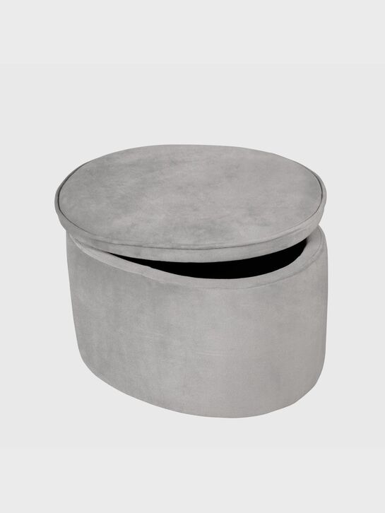 Детский велюровый овальный пуфик Lil Sofa, серый Roba , арт.  | Фото 3