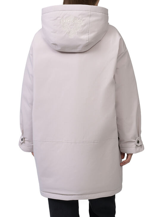 Пальто-пуховик, бежевое Diego M , арт.  | Фото 4