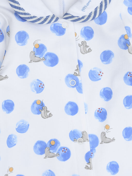 Комплект комбинезон+шапка, принт синие шары Monnalisa , арт.  | Фото 5