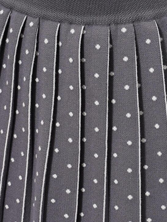 Плиссированная юбка в горошек, серая KengLabel , арт.  | Фото 3