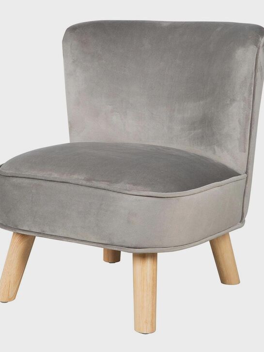 Детское велюровое кресло Lil Sofa, серый Roba , арт.  | Фото 1