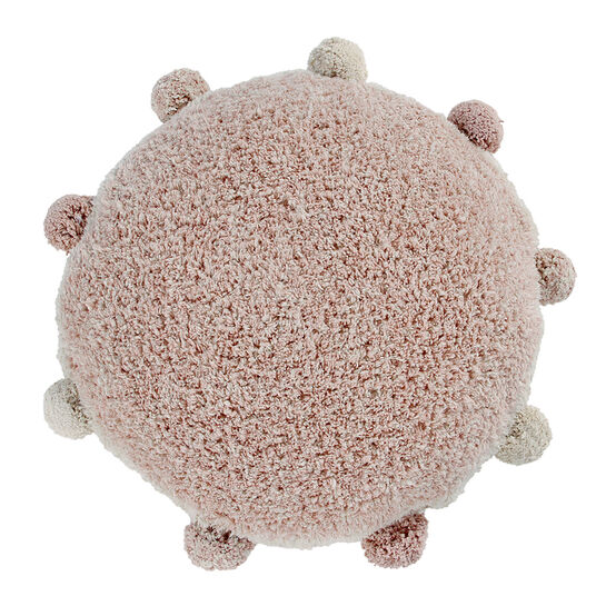 Круглая интерьерная подушка с помпонами винтажно нюдовая 48х48 Lorena Canals , арт.  | Фото 1